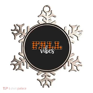 Fall Vibes Plaid October Ornament