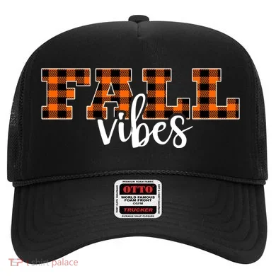 Fall Vibes Plaid October Hat