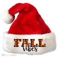 Fall Vibes Plaid October Santa Hat thumb 0
