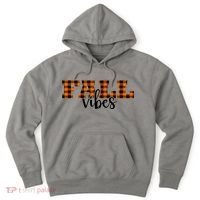 Fall Vibes Plaid October Hoodie thumb 0