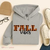 Fall Vibes Plaid October Hoodie thumb 4