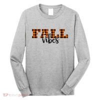 Fall Vibes Plaid October Long Sleeve Shirt thumb 0