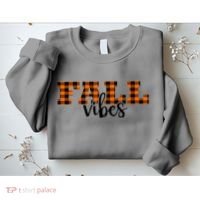 Fall Vibes Plaid October Sweatshirt thumb 2