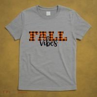 Fall Vibes Plaid October T-Shirt thumb 5