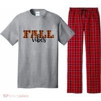 Fall Vibes Plaid October Pajama Set thumb 0