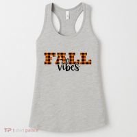 Fall Vibes Plaid October Women's Tank Top thumb 0