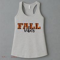 Fall Vibes Plaid October Women's Tank Top thumb 3