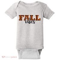 Fall Vibes Plaid October Baby Bodysuit thumb 0