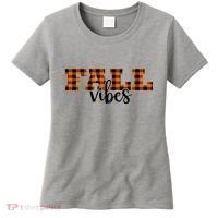 Fall Vibes Plaid October Women's T-Shirt thumb 0