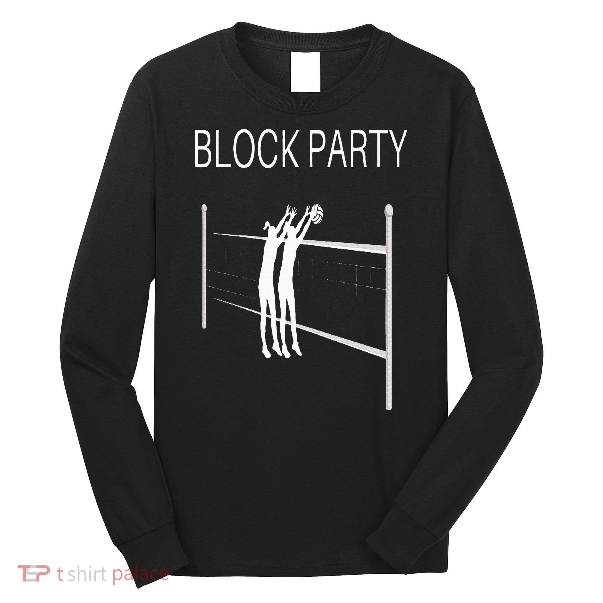 Funny Volleyball Players Block Party Long Sleeve Shirt