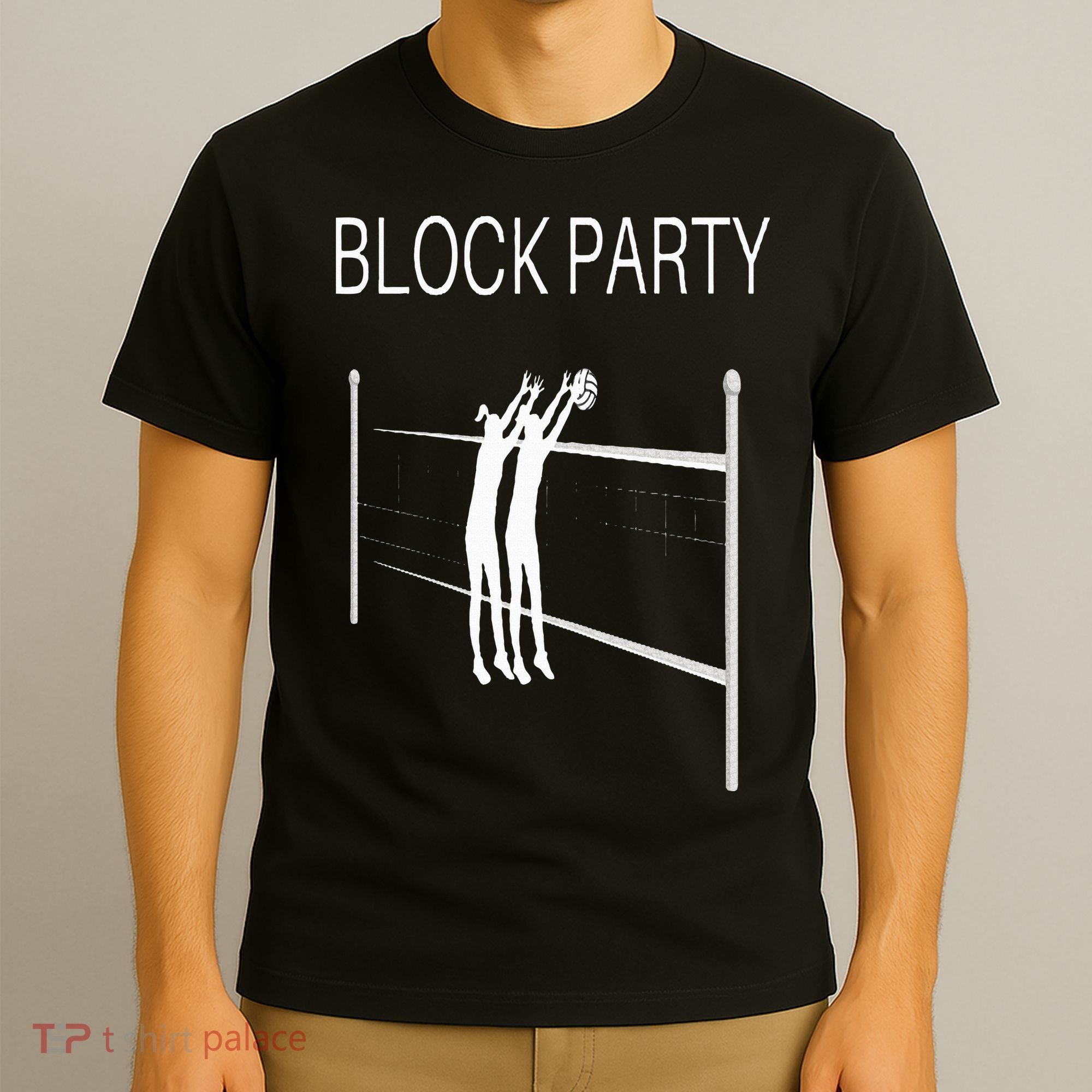 Funny Volleyball Players Block Party T-Shirt