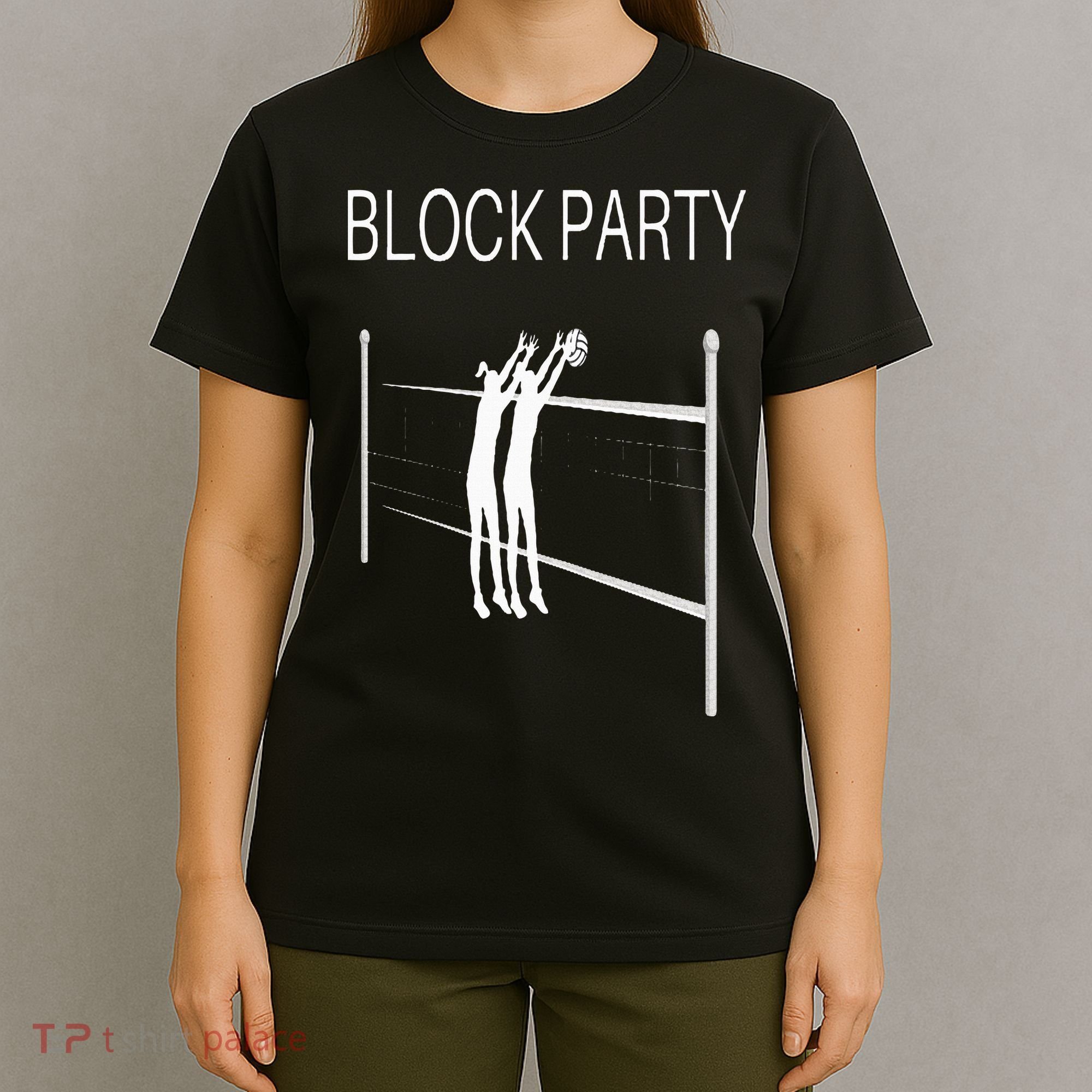 Funny Volleyball Players Block Party T-Shirt