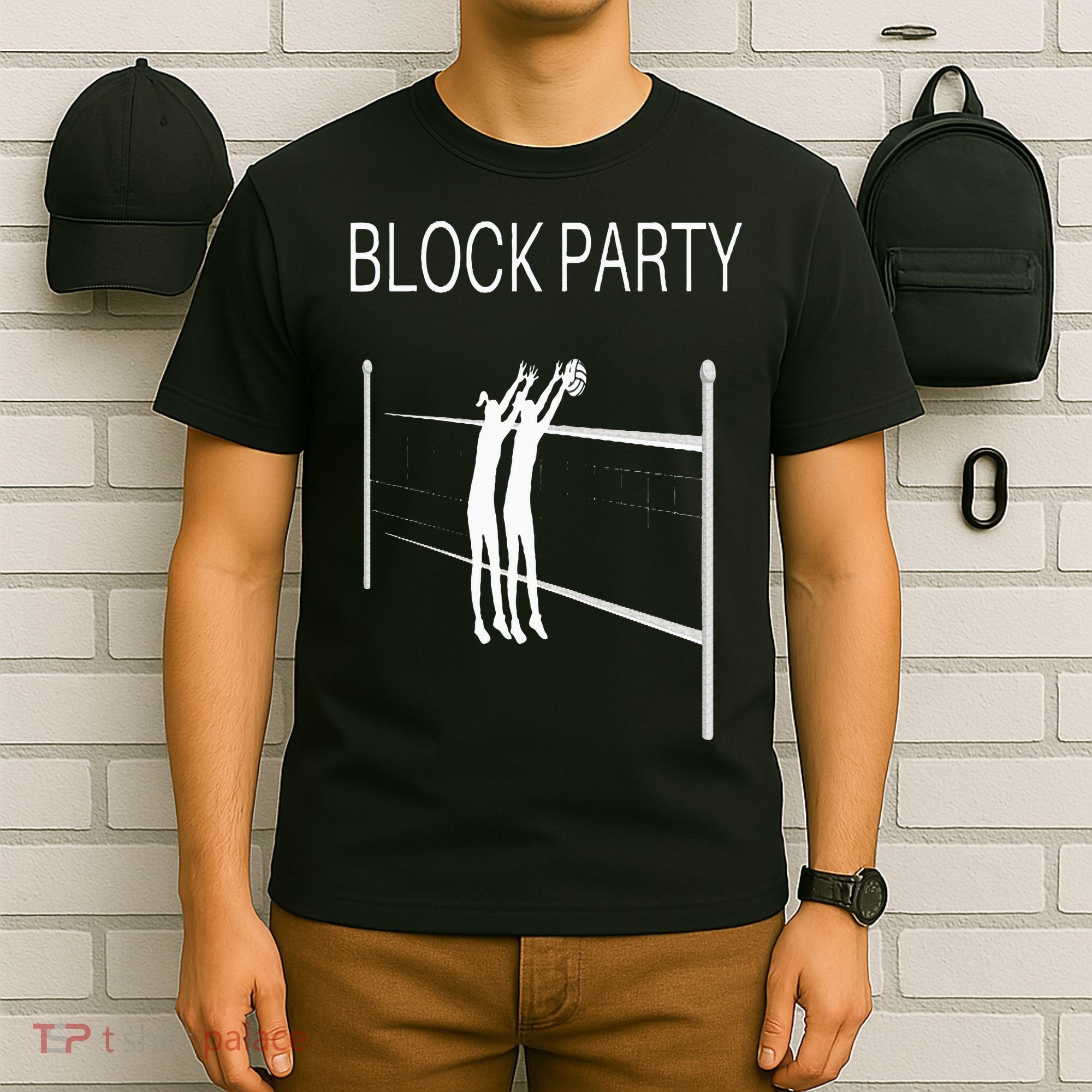 Funny Volleyball Players Block Party T-Shirt
