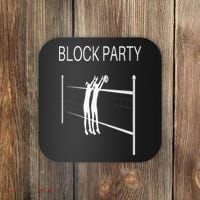 Funny Volleyball Players Block Party Coaster thumb 0