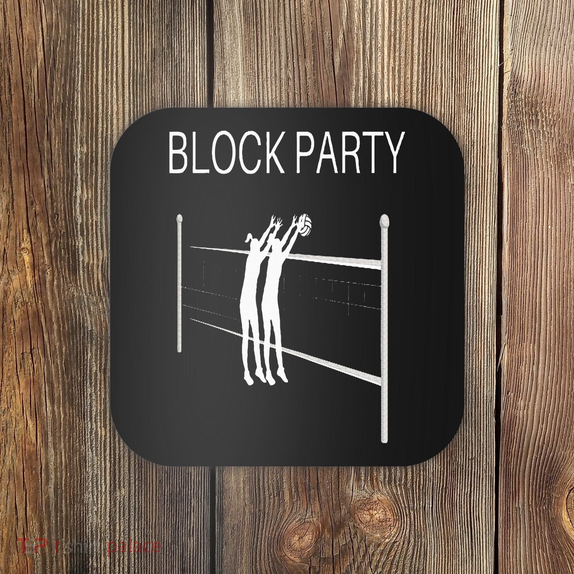 Funny Volleyball Players Block Party Coaster