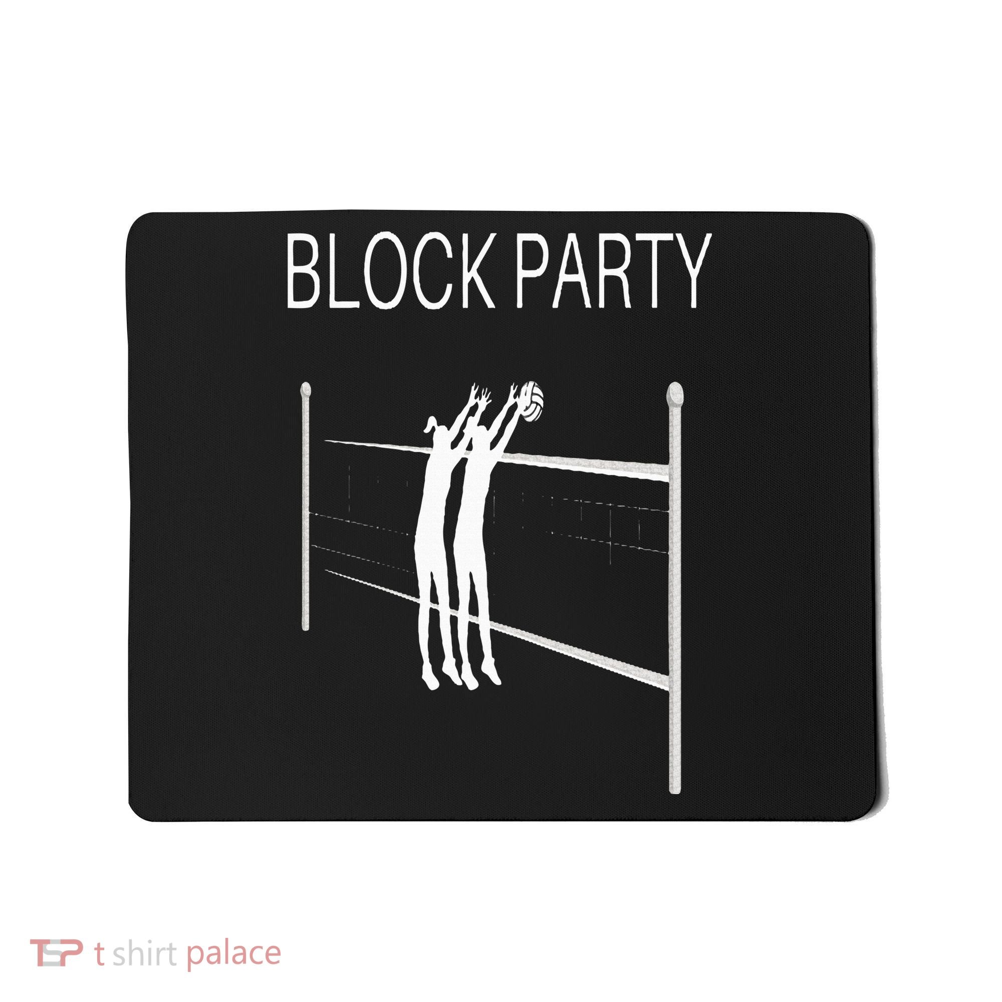 Funny Volleyball Players Block Party Mousepad