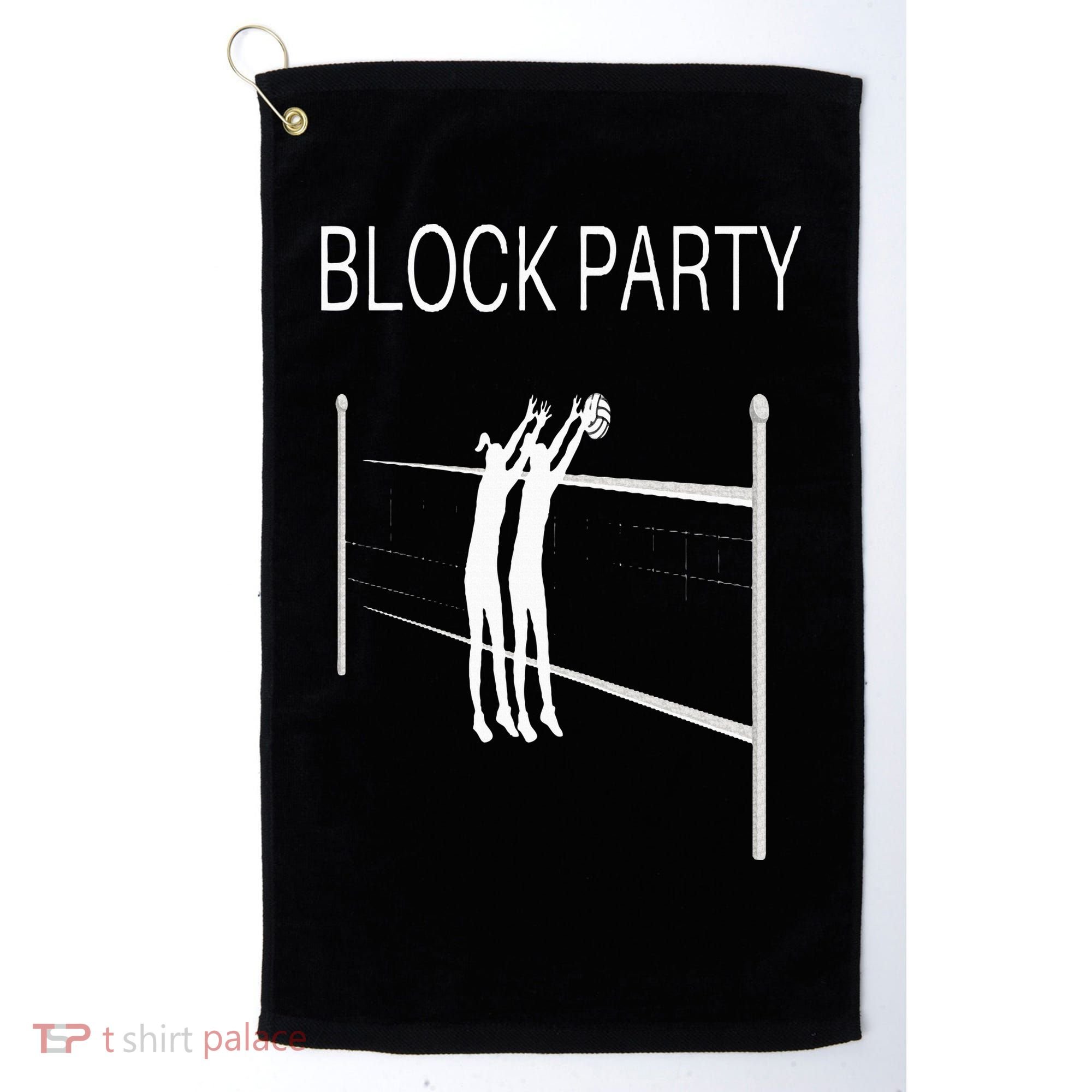 Funny Volleyball Players Block Party Golf Towel