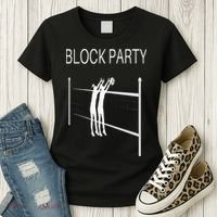 Funny Volleyball Players Block Party Women's T-Shirt thumb 3