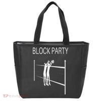 Funny Volleyball Players Block Party Tote Bag thumb 0