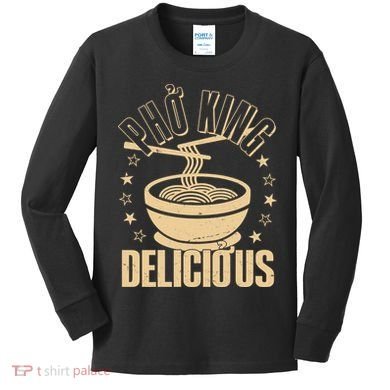 Funny Vintage PHO King Delicious Kids Long Sleeve Shirt
