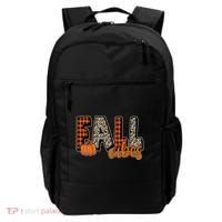 Fall Vibes Pumpkin Plaid Cheetah Backpack thumb 0