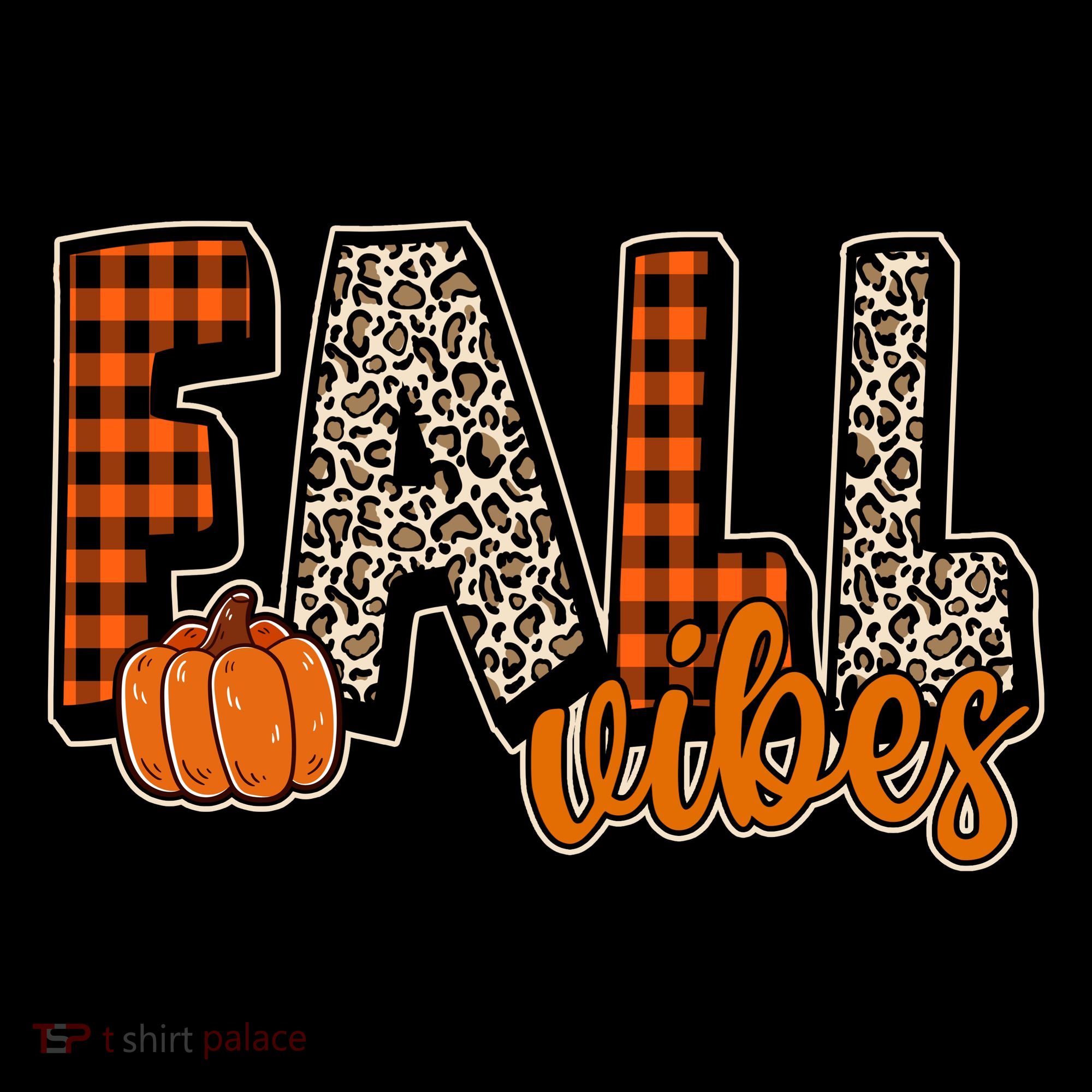 Fall Vibes Pumpkin Plaid Cheetah Toddler Hoodie