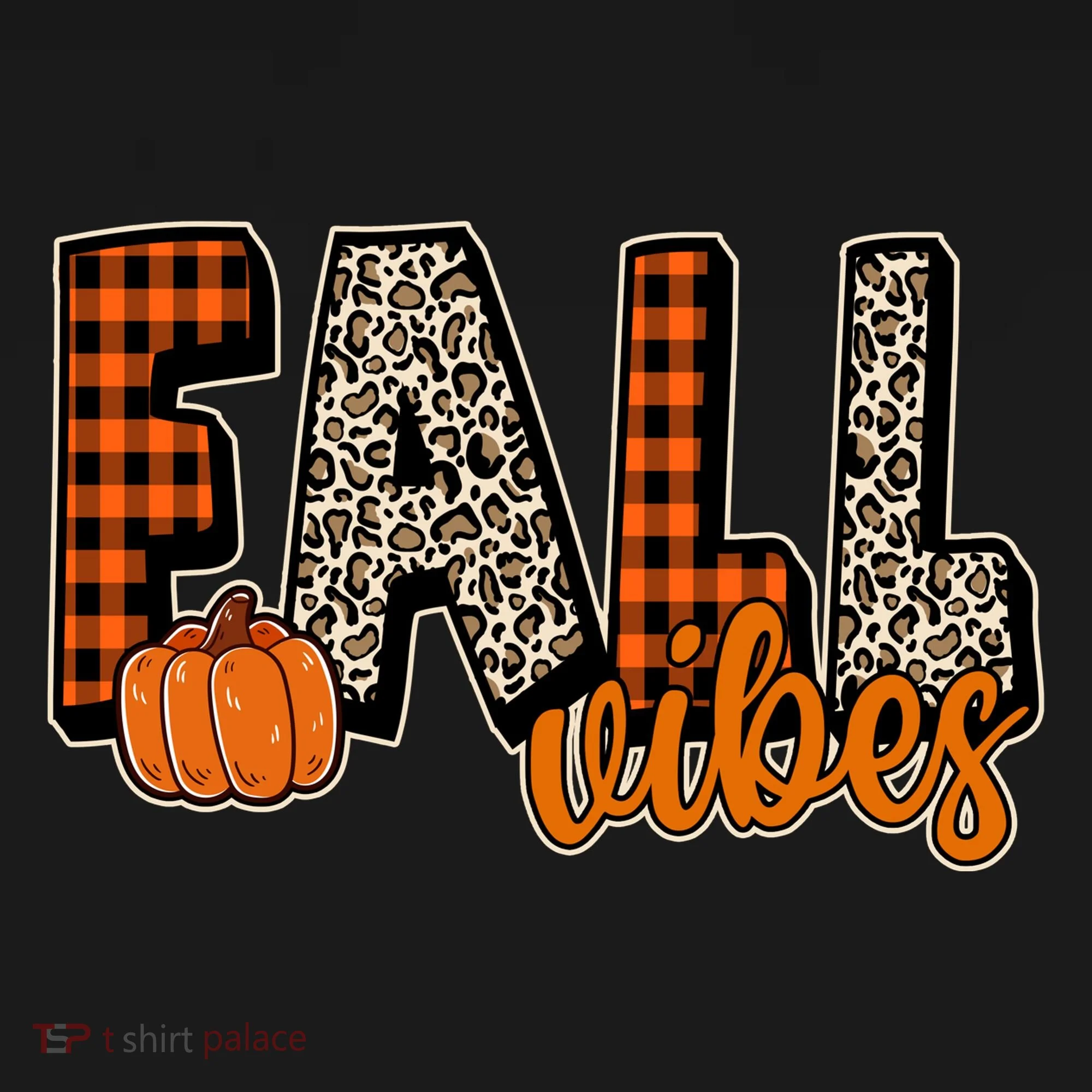 Fall Vibes Pumpkin Plaid Cheetah Toddler Hoodie
