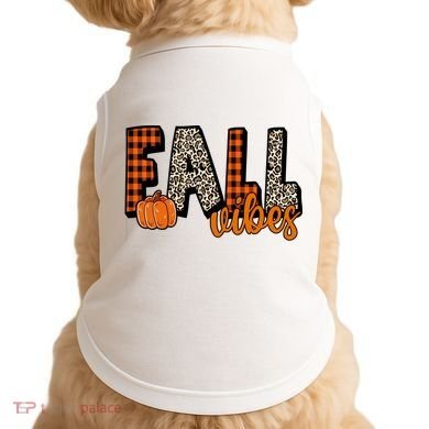 Fall Vibes Pumpkin Plaid Cheetah Doggie Tank