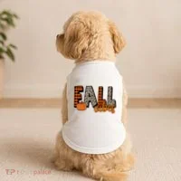 Fall Vibes Pumpkin Plaid Cheetah Doggie Tank thumb 2