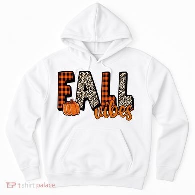 Fall Vibes Pumpkin Plaid Cheetah Hoodie