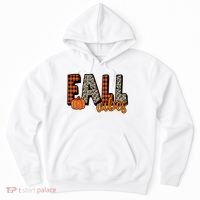 Fall Vibes Pumpkin Plaid Cheetah Hoodie thumb 0