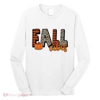 Fall Vibes Pumpkin Plaid Cheetah Long Sleeve Shirt thumb 0