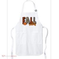 Fall Vibes Pumpkin Plaid Cheetah Apron thumb 0