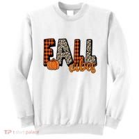 Fall Vibes Pumpkin Plaid Cheetah Sweatshirt thumb 0