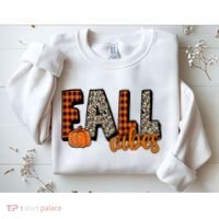 Fall Vibes Pumpkin Plaid Cheetah Sweatshirt thumb 2