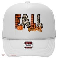 Fall Vibes Pumpkin Plaid Cheetah Hat thumb 0