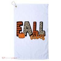 Fall Vibes Pumpkin Plaid Cheetah Golf Towel thumb 0