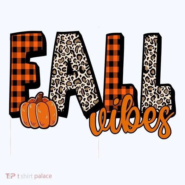 Fall Vibes Pumpkin Plaid Cheetah Women's T-Shirt