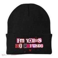 Funny Valentine Quote I'm Yours No Refunds Beanie thumb 0