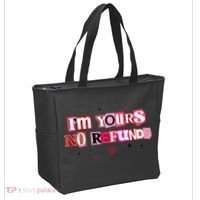 Funny Valentine Quote I'm Yours No Refunds Tote Bag thumb 2
