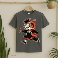 Funny Vintage Running Tiger Football Logo T-Shirt thumb 2