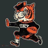 Funny Vintage Running Tiger Football Logo T-Shirt thumb 7