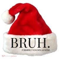 Funny Vintage Retro Bruh Formerly Known As Mom Santa Hat thumb 0