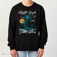 Family Vacation Retro Sunset South Carolina Myrtle Beach Women's Sweatshirt thumb 0