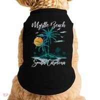 Family Vacation Retro Sunset South Carolina Myrtle Beach Doggie Tank thumb 0