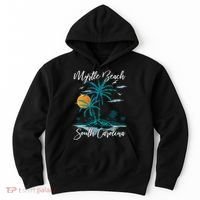 Family Vacation Retro Sunset South Carolina Myrtle Beach Hoodie thumb 0