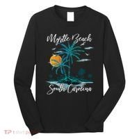 Family Vacation Retro Sunset South Carolina Myrtle Beach Long Sleeve Shirt thumb 0
