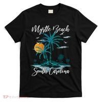 Family Vacation Retro Sunset South Carolina Myrtle Beach T-Shirt thumb 0