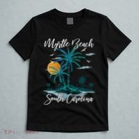 Family Vacation Retro Sunset South Carolina Myrtle Beach T-Shirt thumb 5
