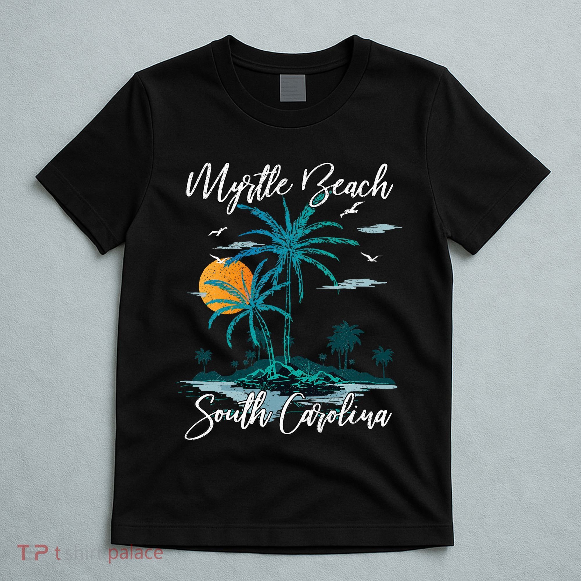 Family Vacation Retro Sunset South Carolina Myrtle Beach T-Shirt